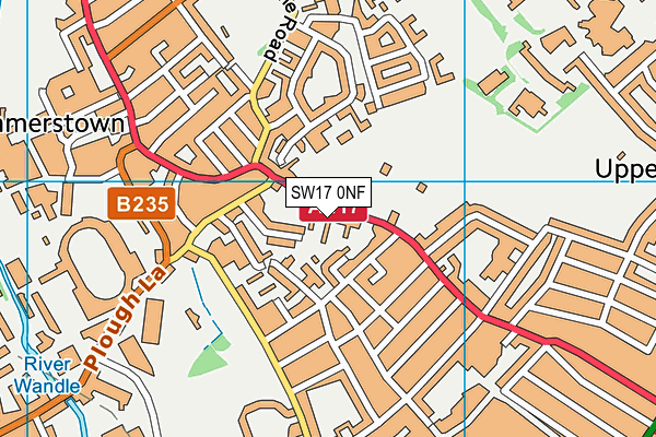 SW17 0NF map - OS VectorMap District (Ordnance Survey) SW17 0NF map - OS VectorMap District (Ordnance Survey)