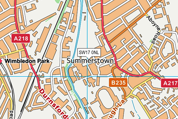 SW17 0NL map - OS VectorMap District (Ordnance Survey)
