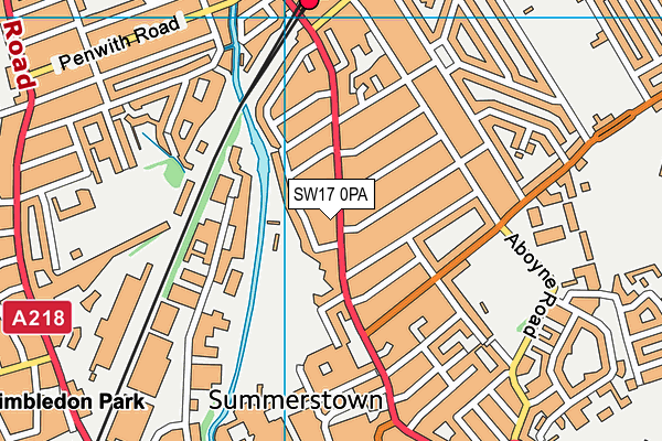 SW17 0PA map - OS VectorMap District (Ordnance Survey) SW17 0PA map - OS VectorMap District (Ordnance Survey)