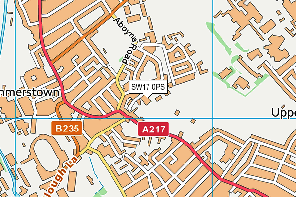 SW17 0PS map - OS VectorMap District (Ordnance Survey) SW17 0PS map - OS VectorMap District (Ordnance Survey)