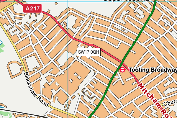 SW17 0QH map - OS VectorMap District (Ordnance Survey) SW17 0QH map - OS VectorMap District (Ordnance Survey)