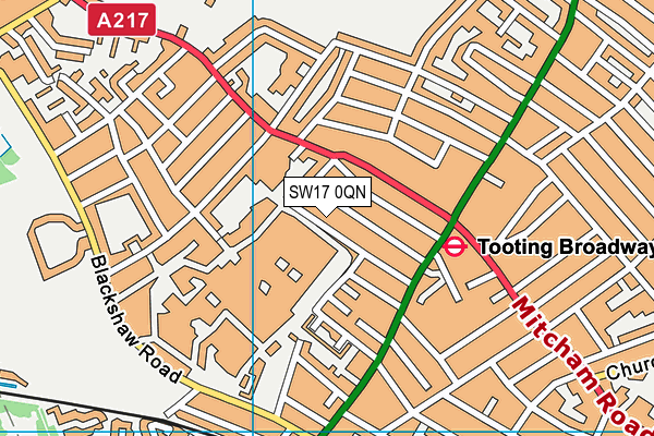 SW17 0QN map - OS VectorMap District (Ordnance Survey) SW17 0QN map - OS VectorMap District (Ordnance Survey)