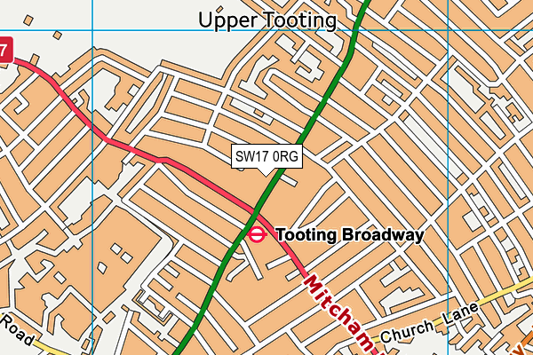 SW17 0RG map - OS VectorMap District (Ordnance Survey) SW17 0RG map - OS VectorMap District (Ordnance Survey)