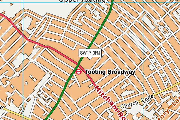 SW17 0RJ map - OS VectorMap District (Ordnance Survey) SW17 0RJ map - OS VectorMap District (Ordnance Survey)