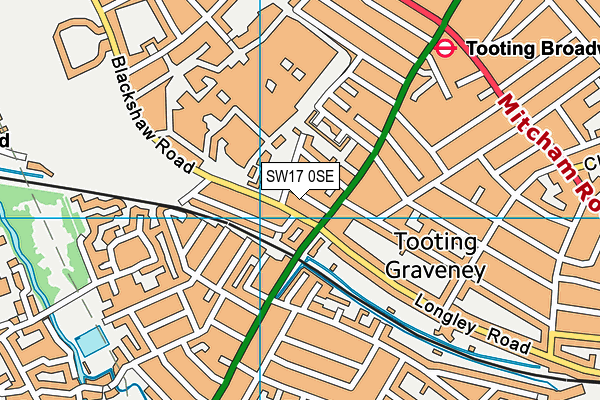 SW17 0SE map - OS VectorMap District (Ordnance Survey)