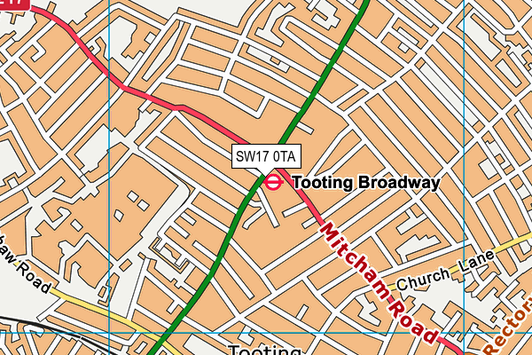 SW17 0TA map - OS VectorMap District (Ordnance Survey) SW17 0TA map - OS VectorMap District (Ordnance Survey)