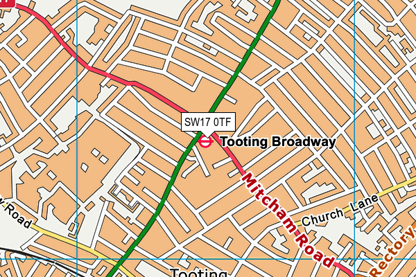 SW17 0TF map - OS VectorMap District (Ordnance Survey) SW17 0TF map - OS VectorMap District (Ordnance Survey)