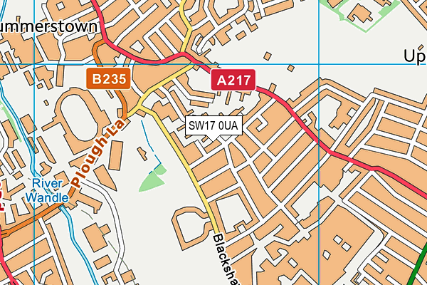 SW17 0UA map - OS VectorMap District (Ordnance Survey) SW17 0UA map - OS VectorMap District (Ordnance Survey)