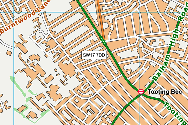 SW17 7DD map - OS VectorMap District (Ordnance Survey) SW17 7DD map - OS VectorMap District (Ordnance Survey)