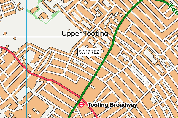 SW17 7EZ map - OS VectorMap District (Ordnance Survey) SW17 7EZ map - OS VectorMap District (Ordnance Survey)