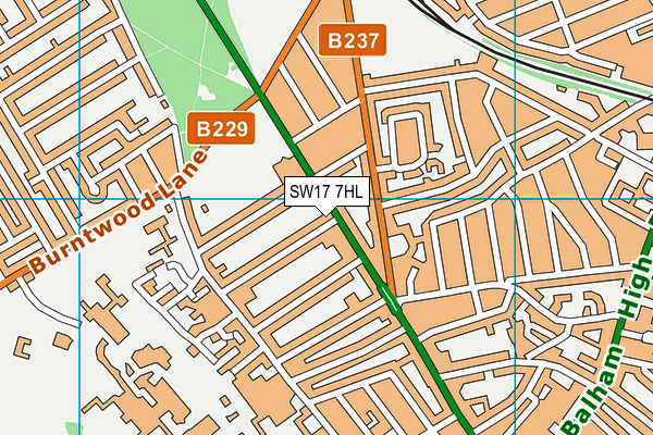 SW17 7HL map - OS VectorMap District (Ordnance Survey) SW17 7HL map - OS VectorMap District (Ordnance Survey)