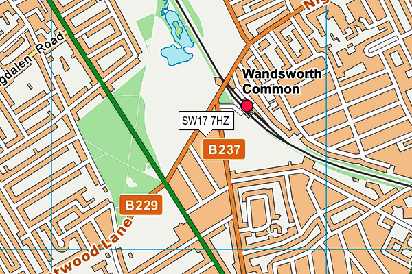 SW17 7HZ map - OS VectorMap District (Ordnance Survey) SW17 7HZ map - OS VectorMap District (Ordnance Survey)