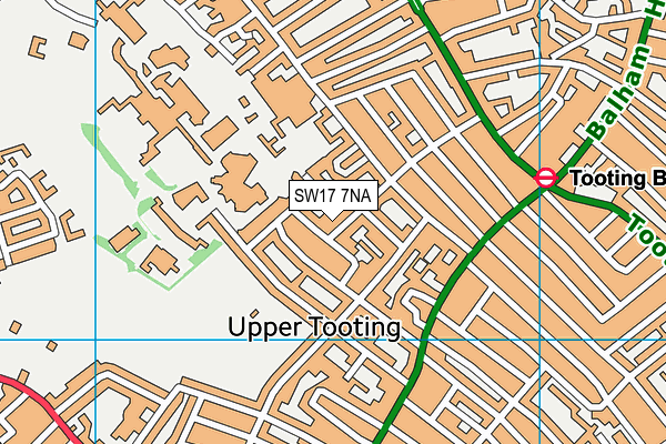 SW17 7NA map - OS VectorMap District (Ordnance Survey) SW17 7NA map - OS VectorMap District (Ordnance Survey)