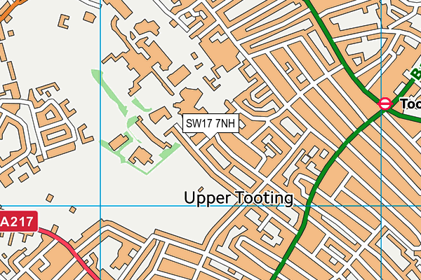 SW17 7NH map - OS VectorMap District (Ordnance Survey) SW17 7NH map - OS VectorMap District (Ordnance Survey)