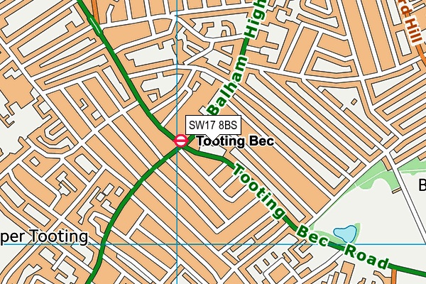 SW17 8BS map - OS VectorMap District (Ordnance Survey) SW17 8BS map - OS VectorMap District (Ordnance Survey)