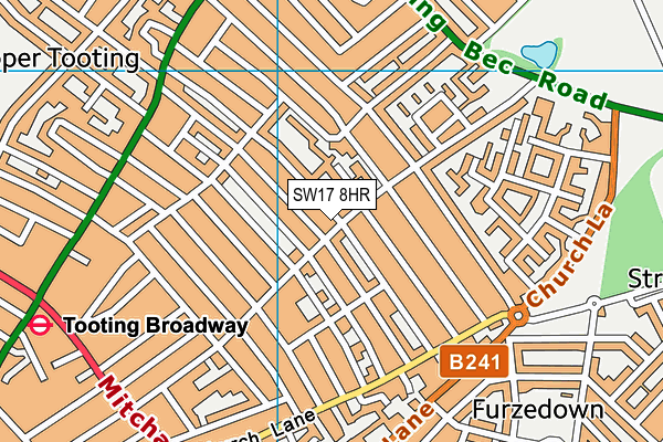 SW17 8HR map - OS VectorMap District (Ordnance Survey) SW17 8HR map - OS VectorMap District (Ordnance Survey)