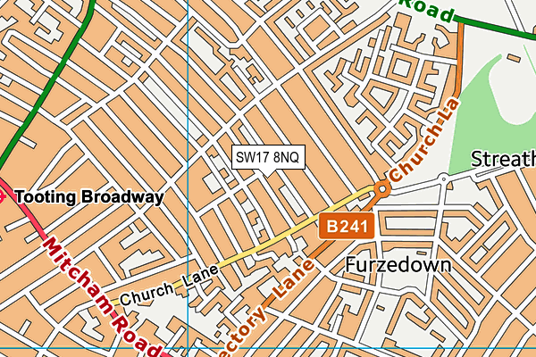 SW17 8NQ map - OS VectorMap District (Ordnance Survey) SW17 8NQ map - OS VectorMap District (Ordnance Survey)