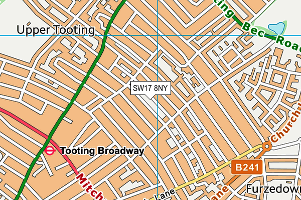 SW17 8NY map - OS VectorMap District (Ordnance Survey) SW17 8NY map - OS VectorMap District (Ordnance Survey)