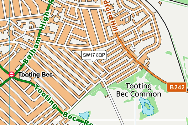 SW17 8QP map - OS VectorMap District (Ordnance Survey) SW17 8QP map - OS VectorMap District (Ordnance Survey)