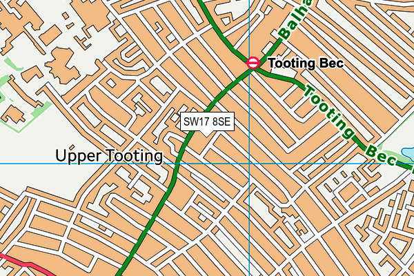 SW17 8SE map - OS VectorMap District (Ordnance Survey) SW17 8SE map - OS VectorMap District (Ordnance Survey)