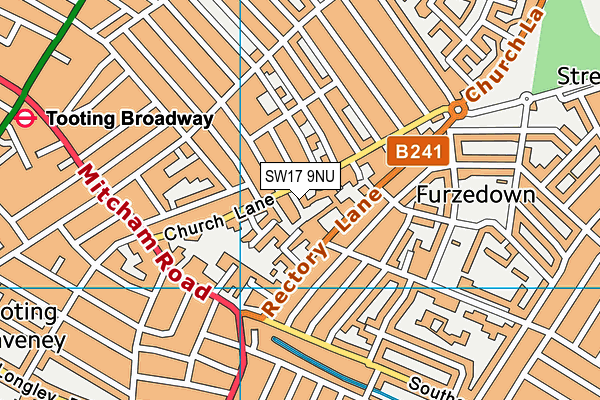 SW17 9NU map - OS VectorMap District (Ordnance Survey) SW17 9NU map - OS VectorMap District (Ordnance Survey)