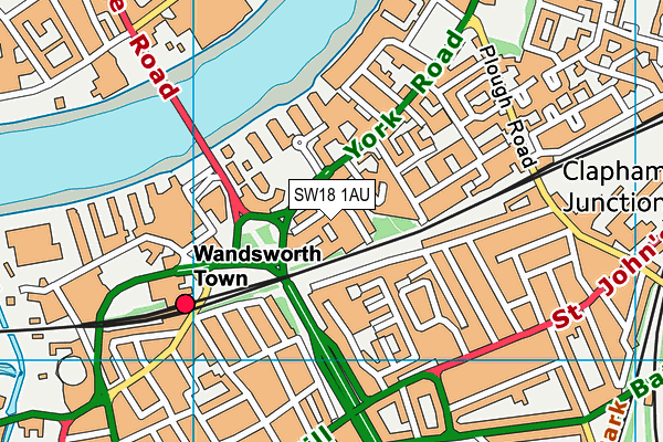 SW18 1AU map - OS VectorMap District (Ordnance Survey) SW18 1AU map - OS VectorMap District (Ordnance Survey)