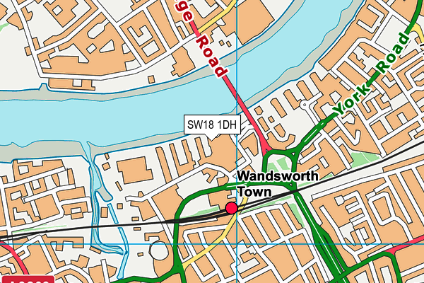 SW18 1DH map - OS VectorMap District (Ordnance Survey) SW18 1DH map - OS VectorMap District (Ordnance Survey)