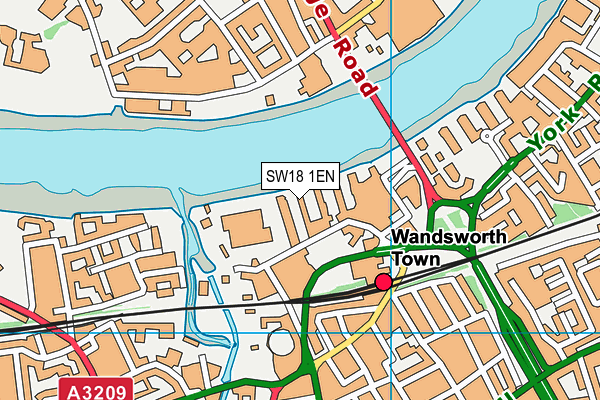 SW18 1EN map - OS VectorMap District (Ordnance Survey) SW18 1EN map - OS VectorMap District (Ordnance Survey)