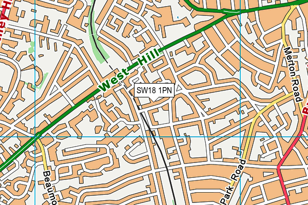 SW18 1PN map - OS VectorMap District (Ordnance Survey) SW18 1PN map - OS VectorMap District (Ordnance Survey)