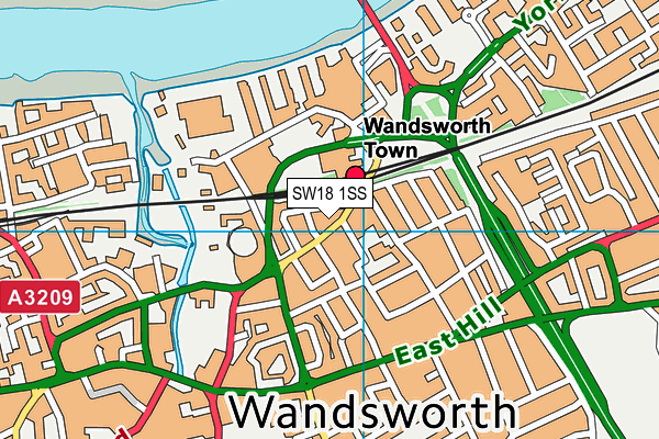 SW18 1SS map - OS VectorMap District (Ordnance Survey) SW18 1SS map - OS VectorMap District (Ordnance Survey)
