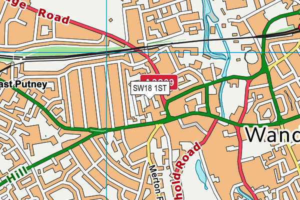 SW18 1ST map - OS VectorMap District (Ordnance Survey) SW18 1ST map - OS VectorMap District (Ordnance Survey)