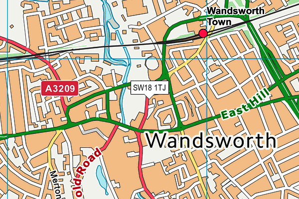 SW18 1TJ map - OS VectorMap District (Ordnance Survey) SW18 1TJ map - OS VectorMap District (Ordnance Survey)