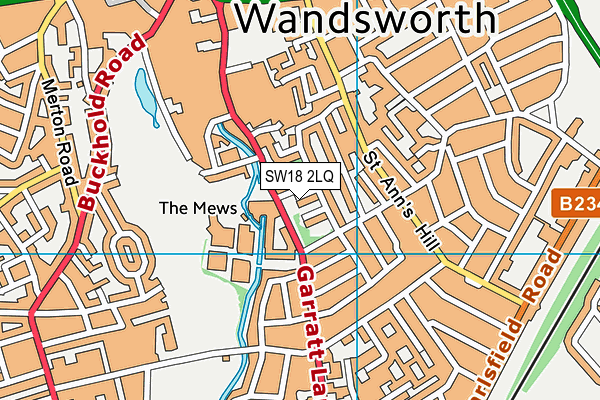 SW18 2LQ map - OS VectorMap District (Ordnance Survey) SW18 2LQ map - OS VectorMap District (Ordnance Survey)