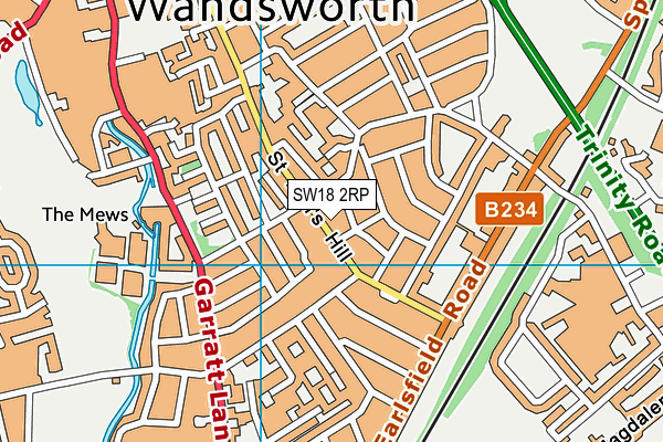 SW18 2RP map - OS VectorMap District (Ordnance Survey) SW18 2RP map - OS VectorMap District (Ordnance Survey)