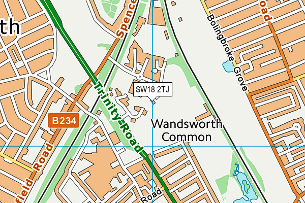 SW18 2TJ map - OS VectorMap District (Ordnance Survey) SW18 2TJ map - OS VectorMap District (Ordnance Survey)