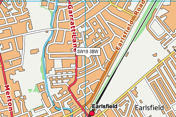 SW18 3BW map - OS VectorMap District (Ordnance Survey) SW18 3BW map - OS VectorMap District (Ordnance Survey)