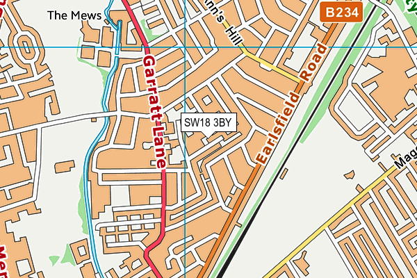 SW18 3BY map - OS VectorMap District (Ordnance Survey) SW18 3BY map - OS VectorMap District (Ordnance Survey)