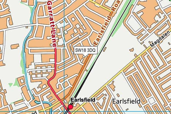 SW18 3DQ map - OS VectorMap District (Ordnance Survey) SW18 3DQ map - OS VectorMap District (Ordnance Survey)
