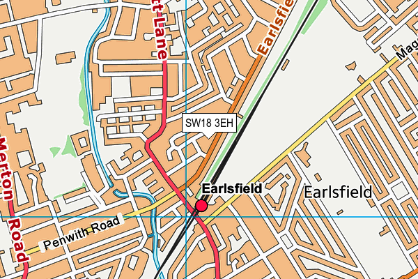 SW18 3EH map - OS VectorMap District (Ordnance Survey) SW18 3EH map - OS VectorMap District (Ordnance Survey)
