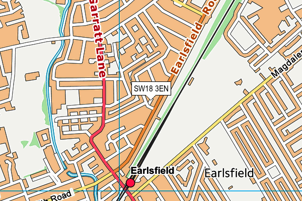 SW18 3EN map - OS VectorMap District (Ordnance Survey) SW18 3EN map - OS VectorMap District (Ordnance Survey)