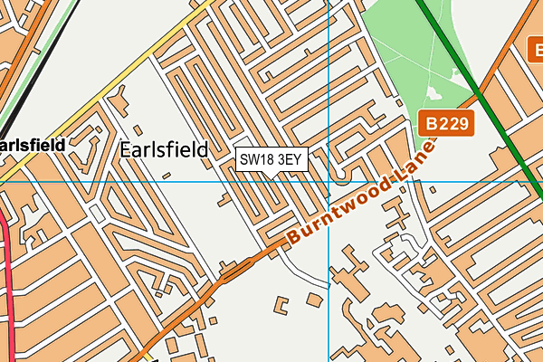 SW18 3EY map - OS VectorMap District (Ordnance Survey) SW18 3EY map - OS VectorMap District (Ordnance Survey)