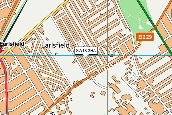 SW18 3HA map - OS VectorMap District (Ordnance Survey)