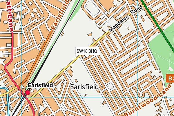 SW18 3HQ map - OS VectorMap District (Ordnance Survey) SW18 3HQ map - OS VectorMap District (Ordnance Survey)