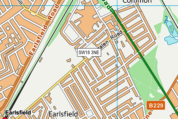 SW18 3NE map - OS VectorMap District (Ordnance Survey) SW18 3NE map - OS VectorMap District (Ordnance Survey)