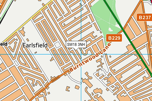 SW18 3NH map - OS VectorMap District (Ordnance Survey)