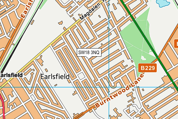 SW18 3NQ map - OS VectorMap District (Ordnance Survey)