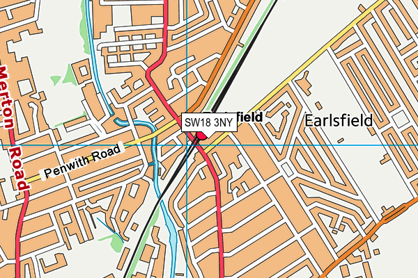 SW18 3NY map - OS VectorMap District (Ordnance Survey) SW18 3NY map - OS VectorMap District (Ordnance Survey)