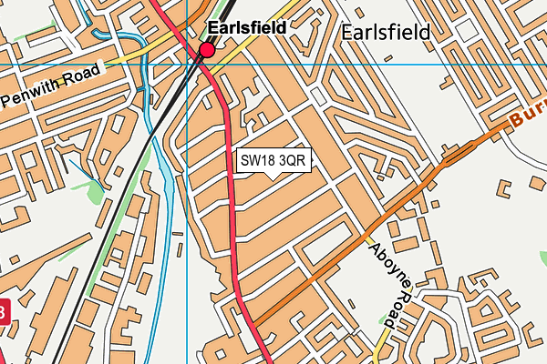 SW18 3QR map - OS VectorMap District (Ordnance Survey) SW18 3QR map - OS VectorMap District (Ordnance Survey)