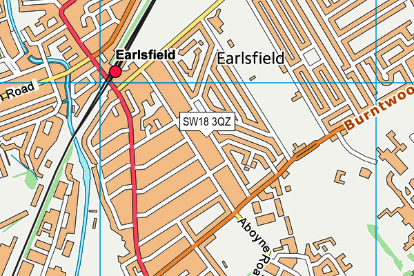 SW18 3QZ map - OS VectorMap District (Ordnance Survey) SW18 3QZ map - OS VectorMap District (Ordnance Survey)
