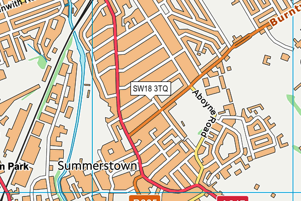 SW18 3TQ map - OS VectorMap District (Ordnance Survey)